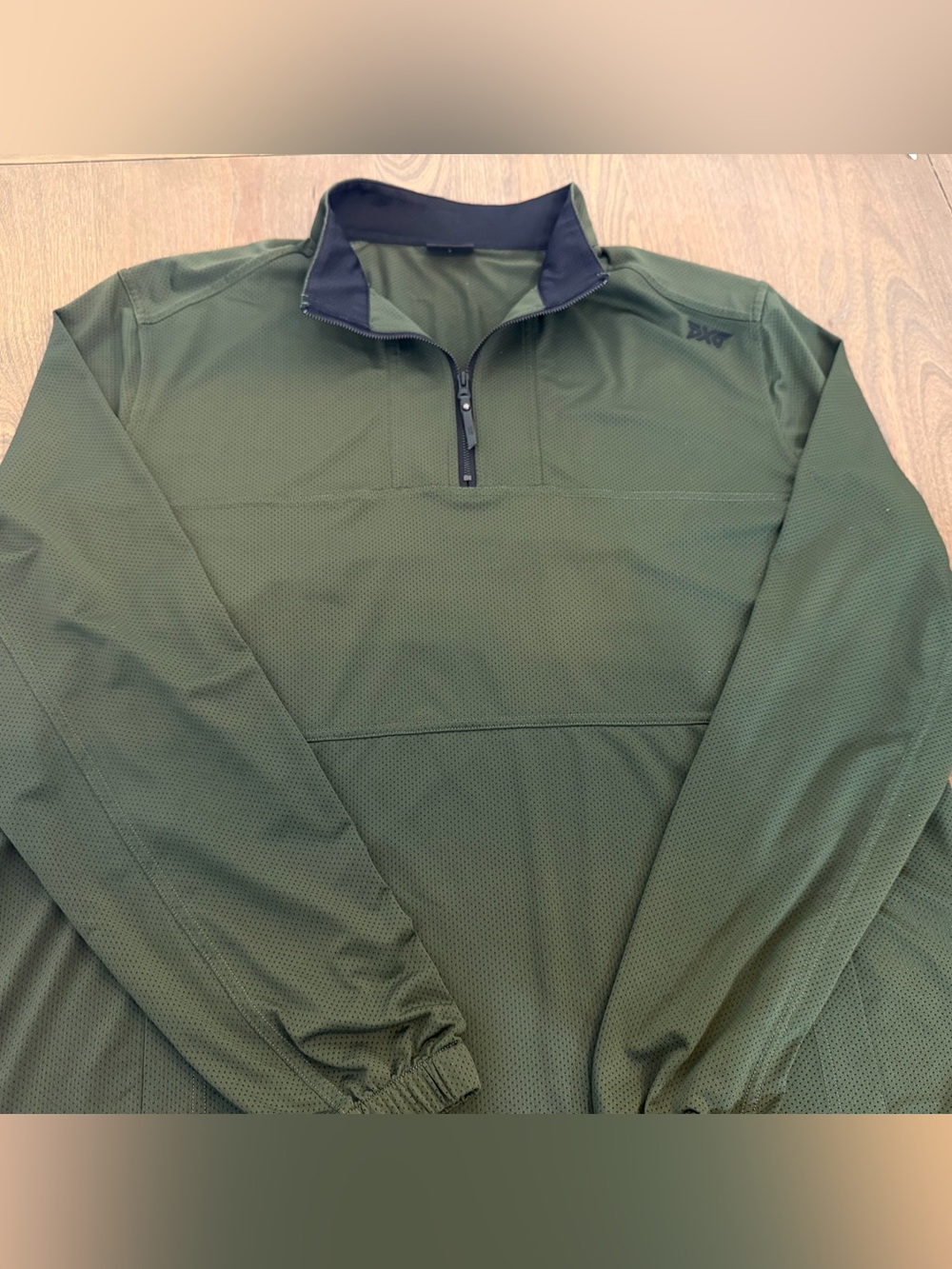 PXG Men's Olive Green Lightweight Quarter-Zip Shirt Jacket